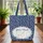 Bunny Lily of the Valley Floral Wreath Personalized Name - Nature Lover Everyday Tote Quilted Tote Bag - 3