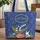 Lily of the Valley Floral Wreath Swirling Lines Berry Clusters - Botanical Lover Everyday Gift Quilted Tote Bag - 1