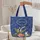 Lily of the Valley Floral Wreath Swirling Lines Berry Clusters - Botanical Lover Everyday Gift Quilted Tote Bag - 5