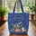 Lily of the Valley Floral Wreath Swirling Lines Berry Clusters - Botanical Lover Everyday Gift Quilted Tote Bag - 3