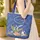 Lily of the Valley Floral Wreath Swirling Lines Berry Clusters - Botanical Lover Everyday Gift Quilted Tote Bag - 4
