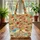 Birds Bunting Pennant Flags Flowers - Everyday Lifestyle Home Decor Gift for Bird Lover Quilted Tote Bag - 3