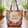 Fantastical Owls Glowing Flowers Floral Wreath Your Name - Owl Lover Gift Quilted Tote Bag - 3