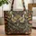 Ornate Butterfly Floral Wreath Botanical Leaves - Personalized Gift for Nature Lover Quilted Tote Bag - 1