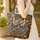 Ornate Butterfly Floral Wreath Botanical Leaves - Personalized Gift for Nature Lover Quilted Tote Bag - 4