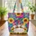 Garden Gnomes Sunflower Butterflies Floral Name Wreath - Garden Lover Gift Quilted Tote Bag - 3