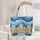 Baby Sea Turtles Ocean Waves Seashells Starfish - Ocean Lover Gift for Kids Quilted Tote Bag - 5