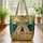 Rustic Teepee Mountains Sun Moon Arrowhead Leaves Wooden Sign - Outdoor Adventure Gift Quilted Tote Bag - 3