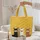 Black Cream Brown Llamas Leaf Garland Golden Swirls - Everyday Carry Gift Quilted Tote Bag - 5