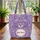 Purple Eye Cat Face Floral Paisley Swirls - Custom Cat Lover Home Decor Gift Quilted Tote Bag - 3