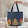 Three Chickens Personalized Name Sign Leaves - Farmhouse Decor Gift for Chicken Lover Quilted Tote Bag - 5