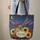 Personalized Ornate Acoustic Guitar Night Mountains Stars Sunflowers Roses - Musician Gift Quilted Tote Bag - 6
