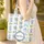 Blue White Arches Planters Cobblestone Travel Essential Gift for Travelers Quilted Tote Bag - 4