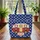 Camper Van Red White Blue Stars Hearts - Fourth of July Road Trip Gift Quilted Tote Bag - 3