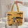 Zebra Giraffe Spots Acacia Tree Safari Animals - Personalized Wildlife Lover Gift Quilted Tote Bag - 5