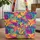 Cat Face Art Quilt Tropical Leaves Floral Wreath - Cat Lover Everyday Gift for Home Decor Quilted Tote Bag - 1