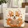 Smiling Corgi Autumn Maple Leaves Rustic Sign - Fall Season Dog Lover Gift Quilted Tote Bag - 1