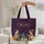 Cats in Hats Tropical Foliage Your Name - Personalized Gift for Cat Lover Quilted Tote Bag - 5