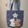 White Brown Bears Red White Blue Roses Personalized Name Star Independence Day Gift Quilted Tote Bag - 6