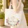 Fluffy Bunny Tulips Name Hoop - Everyday Rabbit Lover Quilted Tote Bag - 4