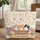 Fluffy Kittens Wicker Basket Hydrangea Roses Wildflower Scroll Banner - Cat Lover Gift Quilted Tote Bag - 1