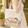 Fluffy Kittens Wicker Basket Hydrangea Roses Wildflower Scroll Banner - Cat Lover Gift Quilted Tote Bag - 4