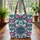 Fuchsia Pink Floral Wreath Custom Name - Personalized Gift Lifestyle Quilted Tote Bag - 3