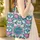 Fuchsia Pink Floral Wreath Custom Name - Personalized Gift Lifestyle Quilted Tote Bag - 4