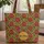 Ornate Indian Floral Wreath Personalized Name - Boho Lifestyle Everyday Tote Gift Quilted Tote Bag - 1