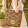 Ornate Indian Floral Wreath Personalized Name - Boho Lifestyle Everyday Tote Gift Quilted Tote Bag - 4