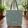 Dense Indian Paisley Blooms Leaves Bohemian Lifestyle Travel Essentials Home Decor Gift Quilted Tote Bag - 3
