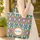 Ornate Ikat Flame Diamond Medallion - Boho Lifestyle Everyday Carryall Gift Quilted Tote Bag - 4