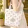Pink Flower Bouquet Green Vine Wreath Everyday Gift Quilted Tote Bag - 4