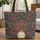 Indian Floral Paisley Botanical Medallion - Home Decor Gift for Boho Lover Quilted Tote Bag - 1