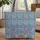 Ornate Personalized Indian Botanical Wreath Floral Blossoms - Everyday Carry Gift Quilted Tote Bag - 1