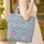 Ornate Personalized Indian Botanical Wreath Floral Blossoms - Everyday Carry Gift Quilted Tote Bag - 4