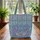 Ornate Personalized Indian Botanical Wreath Floral Blossoms - Everyday Carry Gift Quilted Tote Bag - 3