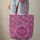 Personalized Name Botanical Wreath Teal Leaves Pink Flowers - Everyday Tote Gift Quilted Tote Bag - 6