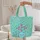 Fuchsia Green Floral Medallion Botanical Vines Wreath Everyday Tote Quilted Tote Bag - 5