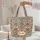Ornate Botanical Wreath Name Flowers Leaves - Boho Everyday Lifestyle Gift Quilted Tote Bag - 5