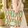 Ikat Oval Medallion Vertical Stripe Fabric Accent - Home Decor Lifestyle Gift Quilted Tote Bag - 4