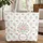 Pink Floral Sprigs Diamond Trellis Bouquet - Everyday Carryall Present for Women Quilted Tote Bag - 1