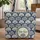 Fan Shell Your Name - Boho Lifestyle Everyday Tote Travel Essential Vacation Gift for Her Quilted Tote Bag - 1