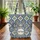 Ikat Ogee Diamond Shapes Medallion 'Your Name' Boho Home Decor Gift Quilted Tote Bag - 3