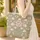 Pink White Floral Wreath Bouquet - Everyday Tote Flower Lover Gift Quilted Tote Bag - 4