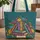 Personalized Ornate Books Colorful Flowers Vines - Reading Lover Gift Quilted Tote Bag - 1