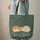 Sleeping Cats Vines Floral Personalized - Children's Gift for Cat Lover Quilted Tote Bag - 6