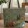 Brown Bear Waterfall Log Cabin Botanical - Nature Explorer Everyday Tote Quilted Tote Bag - 1
