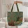 Brown Bear Waterfall Log Cabin Botanical - Nature Explorer Everyday Tote Quilted Tote Bag - 5