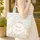 Personalized Bunnies Daisies Wildflowers Floral Wreath - Everyday Tote Wildlife Lover Gift Quilted Tote Bag - 4